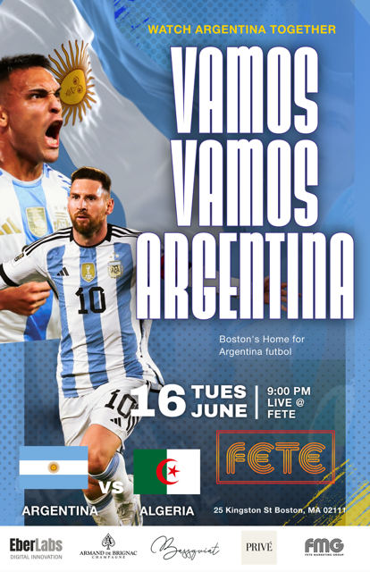 Fete Argentina matchday flyer