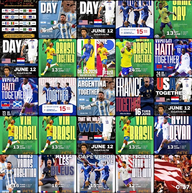 Fete World Cup flyer collage