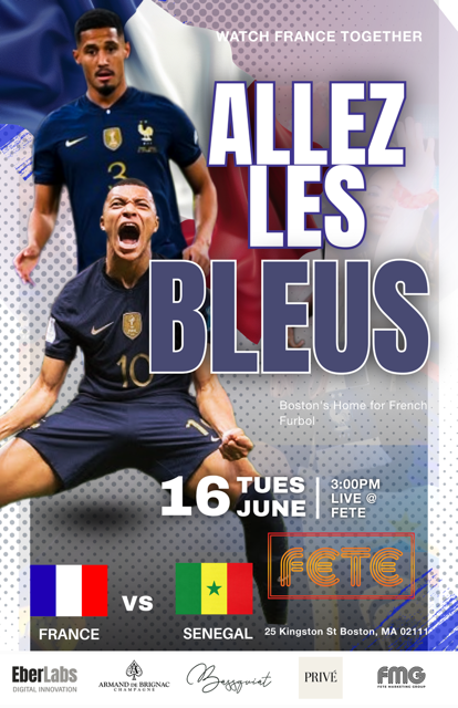 Fete France matchday flyer